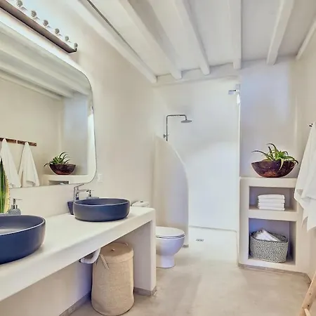 Villa Private Beachfront 30steps To Alemagou Beach Panormos (Mykonos)