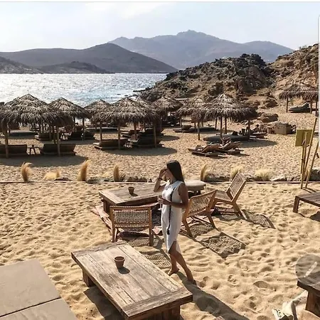Private Beachfront 30steps To Alemagou Beach 빌라 Panormos (Mykonos)