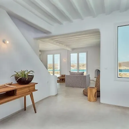 Private Beachfront 30steps To Alemagou Beach Villa Panormos (Mykonos)