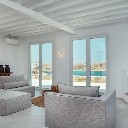 Private Beachfront 30steps To Alemagou Beach Villa Panormos (Mykonos)