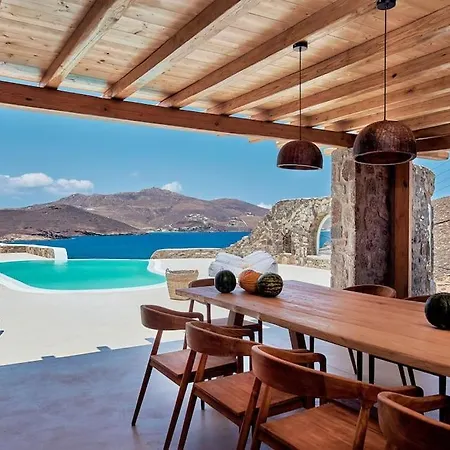 Private Beachfront 30steps To Alemagou Beach Villa Panormos (Mykonos)