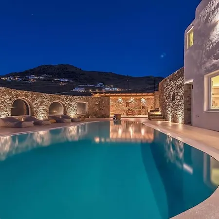 Private Beachfront 30steps To Alemagou Beach Villa Panormos (Mykonos)